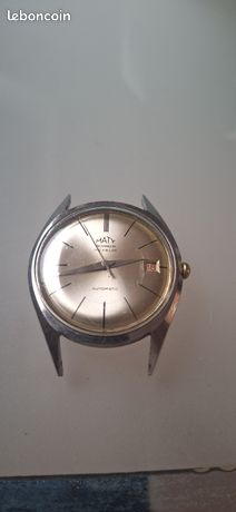 Montre Vintage Mécanique Pour Homme - Maty Besançon, Automatique, Cadran Bleu, Années 60, Style Football