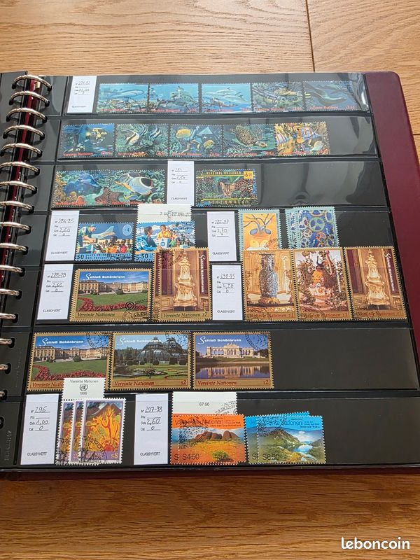 Collection Timbres ONU Vienne dans Classeur Luxe - 50 p. Complets & Blocs CITES/UNESCO (image 10)