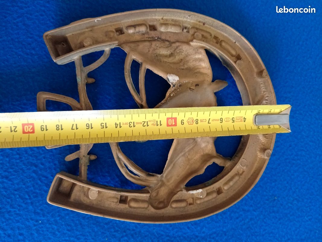 Peigne à crinière décoratif pour cheval en laiton/Support porte clés. Tête d aigle bicéphales