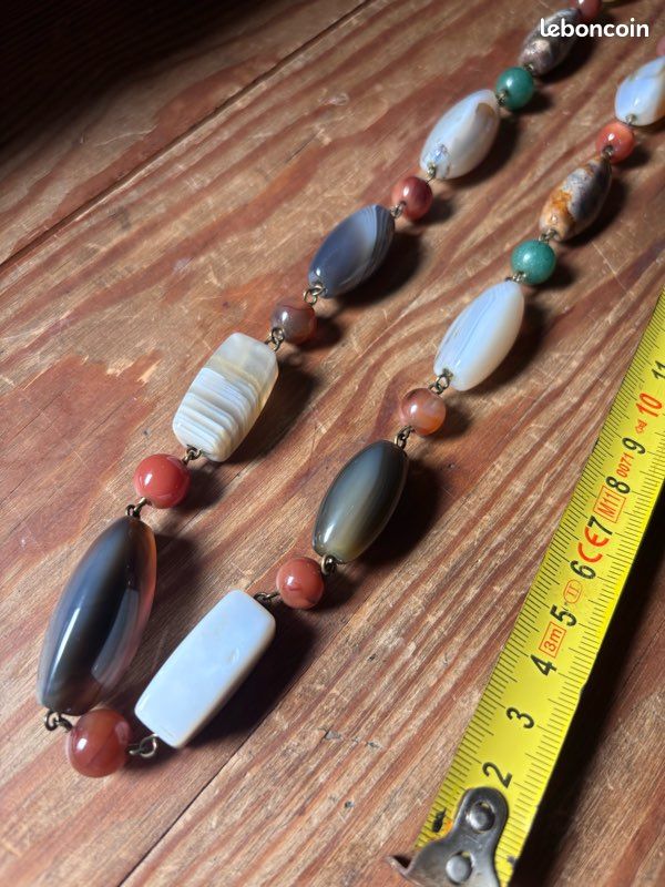 Collier sautoir en pierre naturelle authentique (image 5)