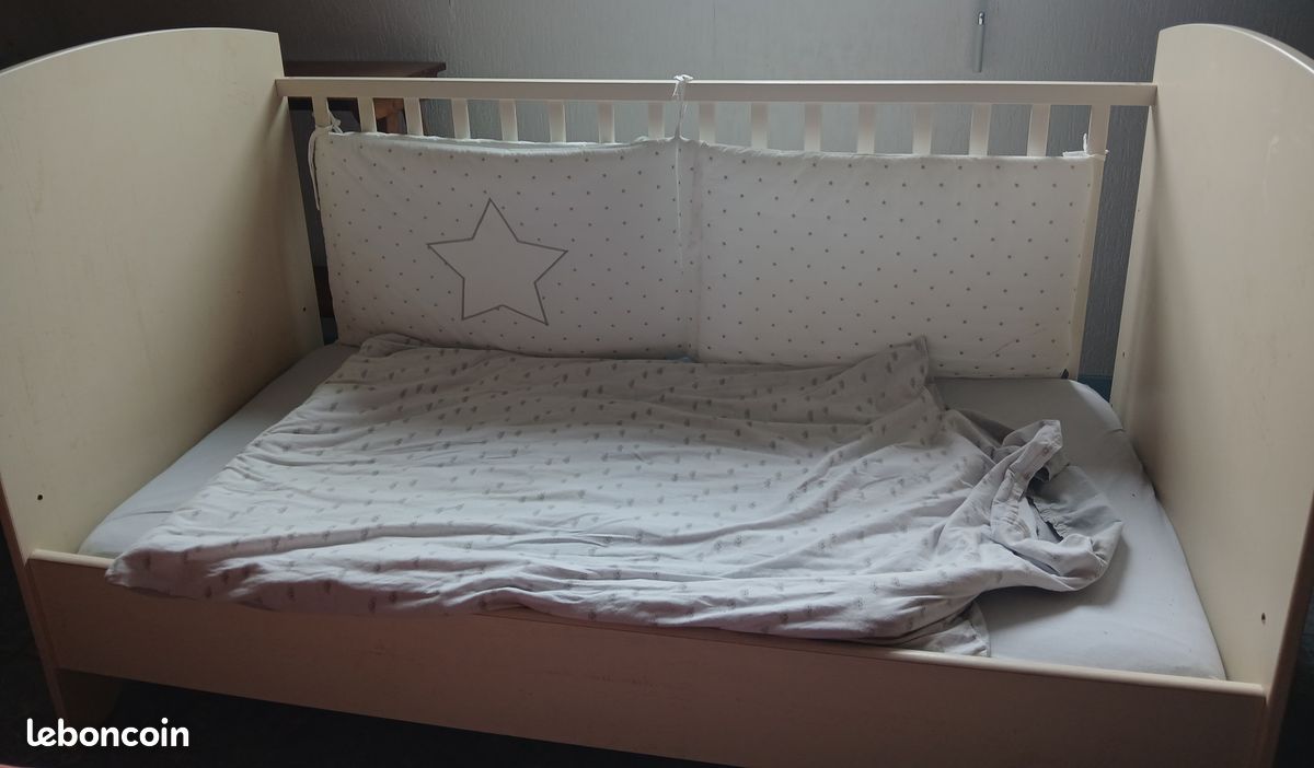 Lit bébé évolutif + Matelas (image 3)