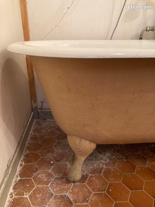 Baignoire ancienne avec robinetterie (image 1)