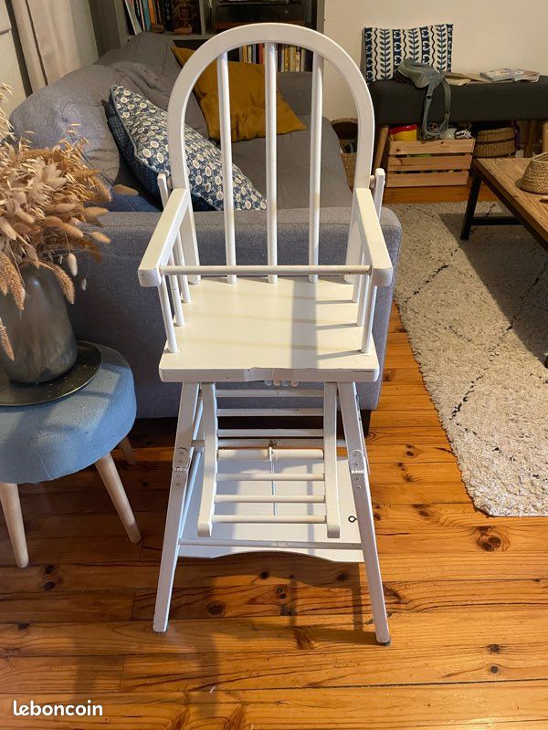 Chaise haute bébé combelle blanche (image 2)