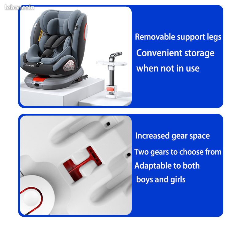 Siège Auto Rotatif ISOFIX ECE R129 DPL007 Bébé 0 à 12 ans (image 5)