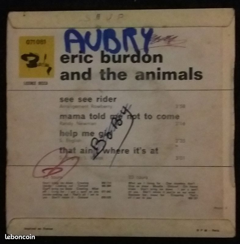 45T Eric Burdon and the Animals See See Rider (image 3)