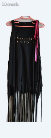Robe Vintage Années 30 - Noir, Manches Ballon, Style Bal - Taille XL - Occasion Parfait État