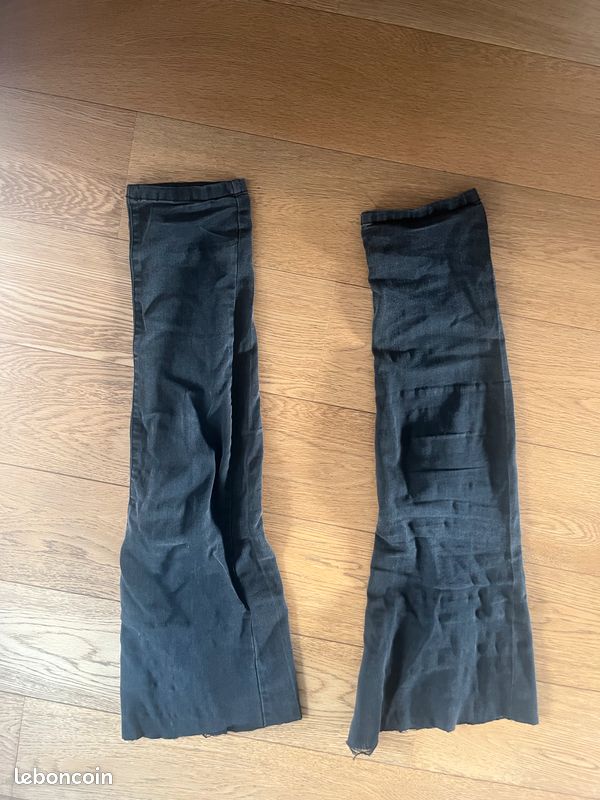 Chutes de tissu en jean's (noir) (image 1)