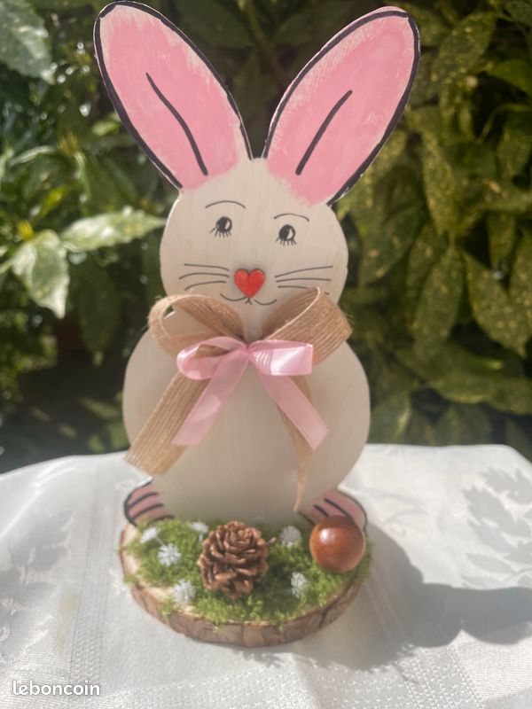 Lapin panier de Pâques, décoration créative en résine, utilisé