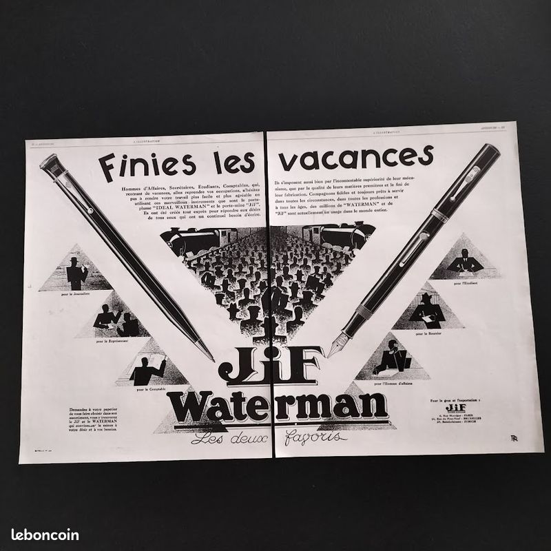 Affiche Vintage Pub Waterman Romn-POSTER 50x70cm - Porte-plume