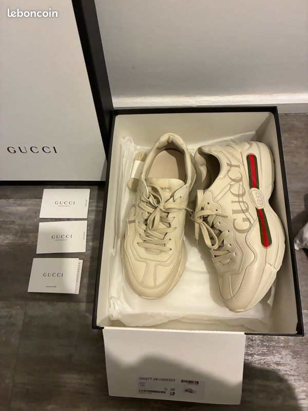 Basket Gucci Rython Trainer GG Ivory taille Chaussures