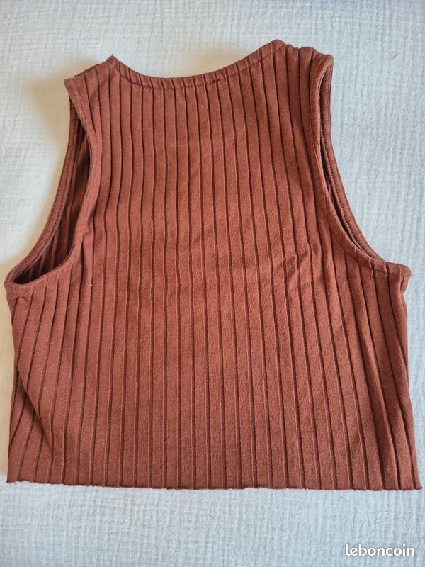 Crop top Jennyfer débardeur marron (image 2)
