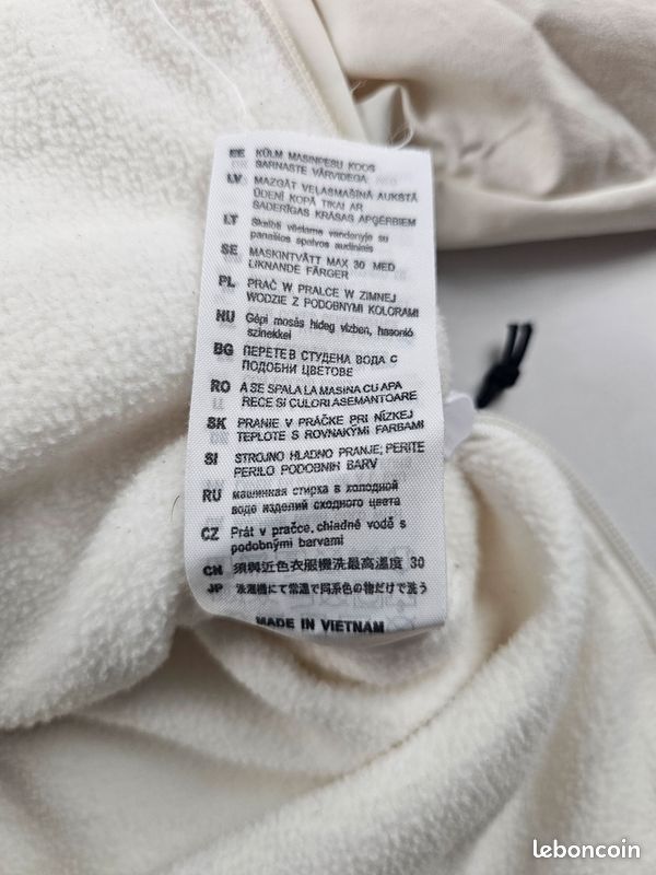 Veste Carhartt WIP Nimbus Pullover Blanc Off-White Taille S - Vintage Y2K Fleece Anorak Jacket (image 13)
