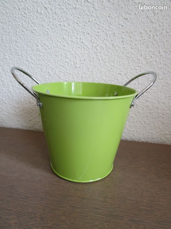 Pot métal cache-pot ou décoration (image 1)