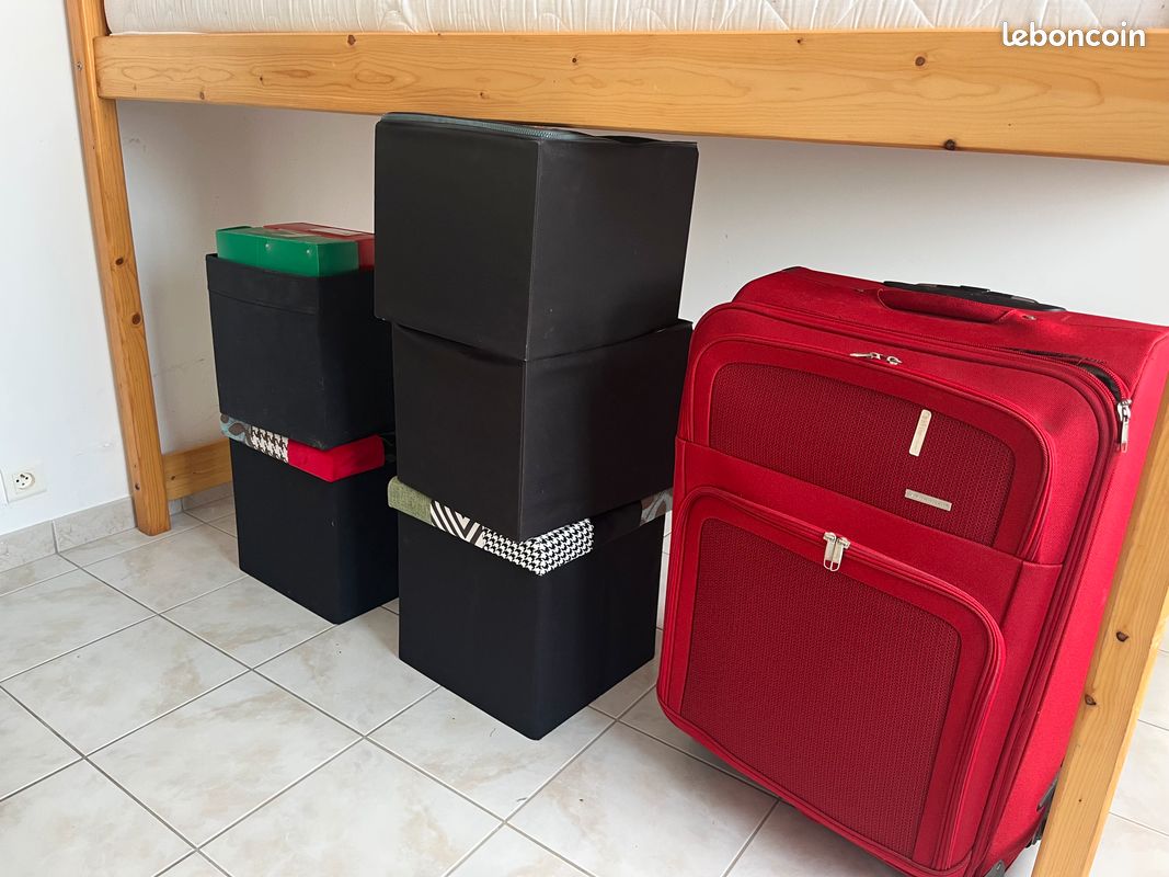 Lit Double Grande Hauteur avec Sommier et Matelas (image 8)