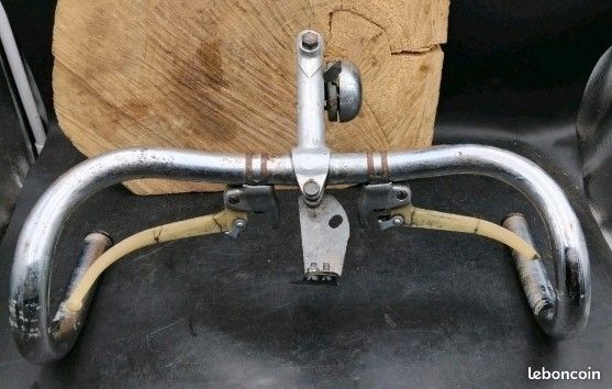 Guidon & Potence Vélo Course Ancien Peugeot – Laiton/Argenté – Années 30 – Occasion
