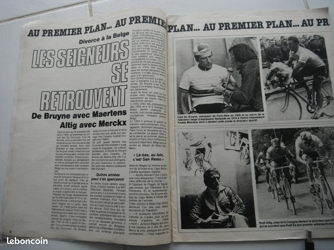SUPERBE MIROIR DU CYCLISME N°259 1978 HINAULT MOSER AGOSTINHO