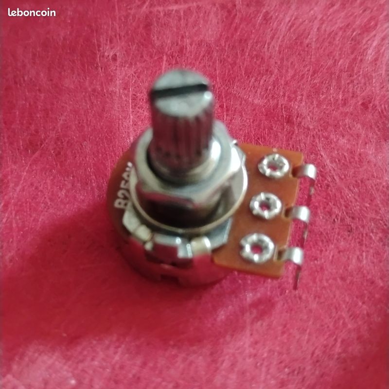 2 Mini Potentiomètres 250k "A ou B" axe Court Guitare ou basse - archtop etc *En Ligne = Dispo (image 4)