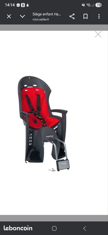 Porte bébé vélo (image 1)