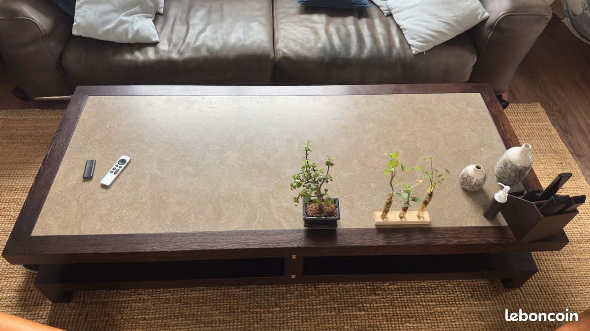 Table basse Roche Bobois 2 plateaux 180 x 80 (image 1)