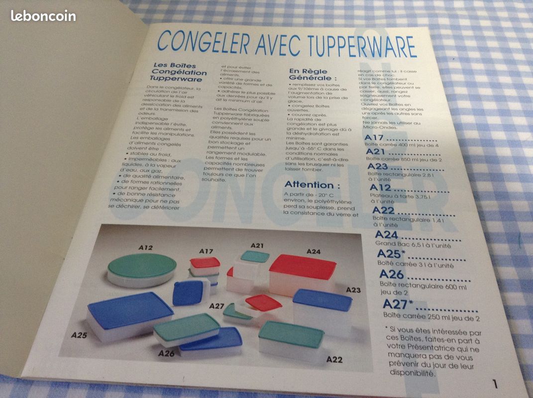 Livre : Congeler avec Tupperware (image 2)