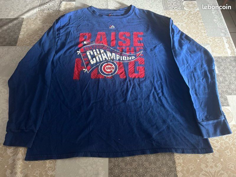 T-shirt Manches Longues Majestic MLB Chicago Cubs 2016 - Taille XL (taille L) (image 2)