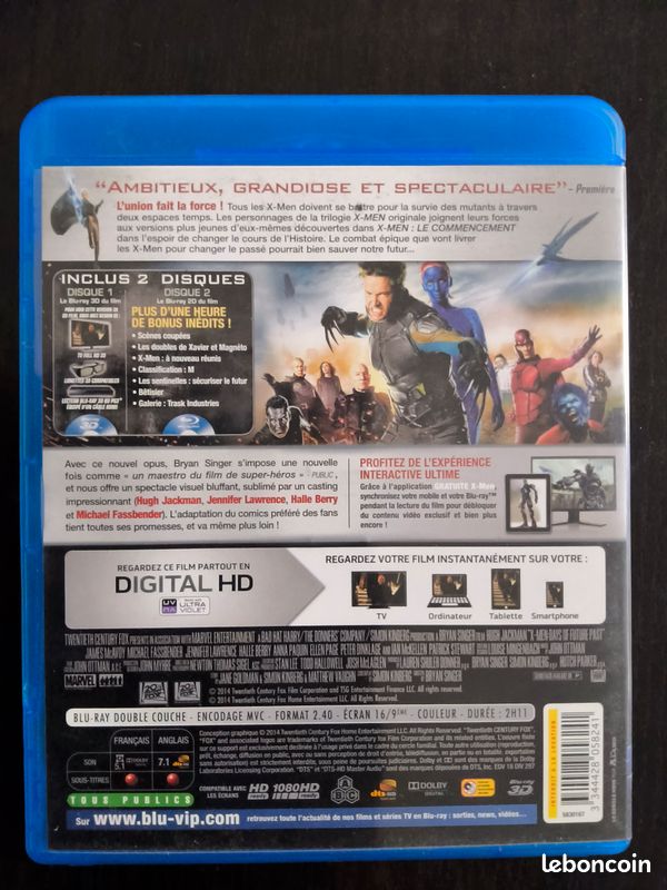 X-Men: Days of Future Past - Combo Blu-ray 3D + Blu-ray (image 2)