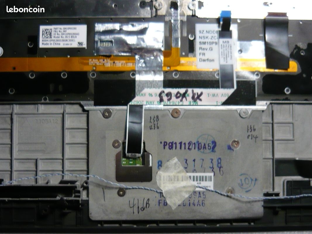 Lenovo Yoga X1 3rd Gen Clavier Repose-Main Couvercle Danois Argent
