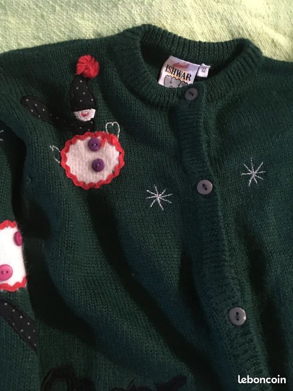 Gilet brodé très doux little ishwar 10/12 ans - vérifiez avec mes mesures - neuf (image 2)