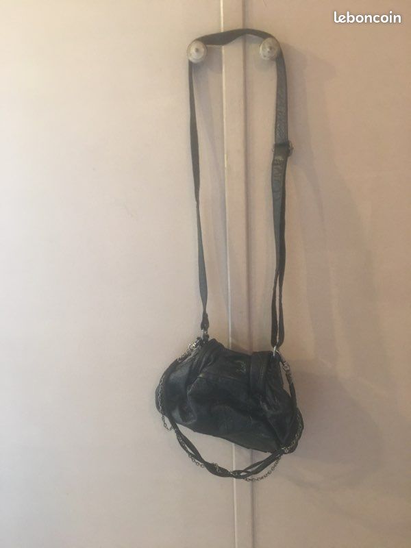 Sac en cuir noir (image 1)