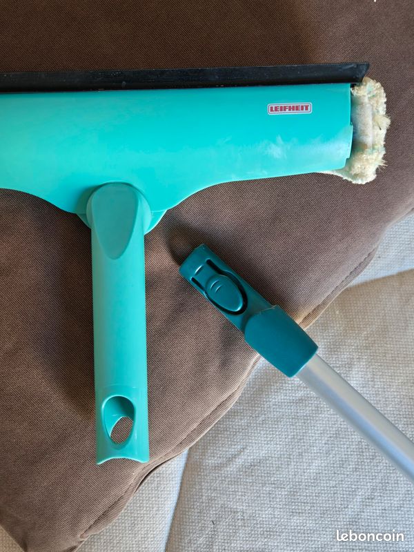 NEUF : Manche balais extensible 145 à 200 cm + nettoyeur articulé microfibre raclette vitre, sol (image 3)