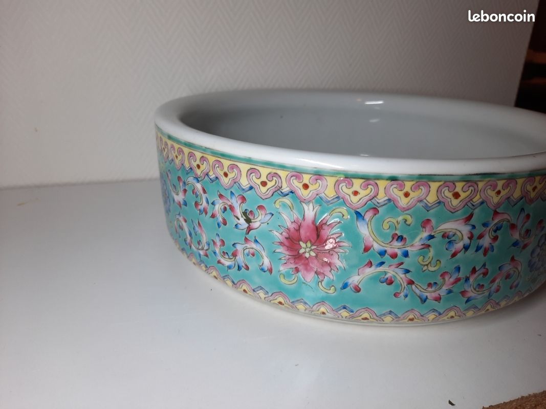 Ancienne Jardiniere Chinoise Porcelaine (image 4)