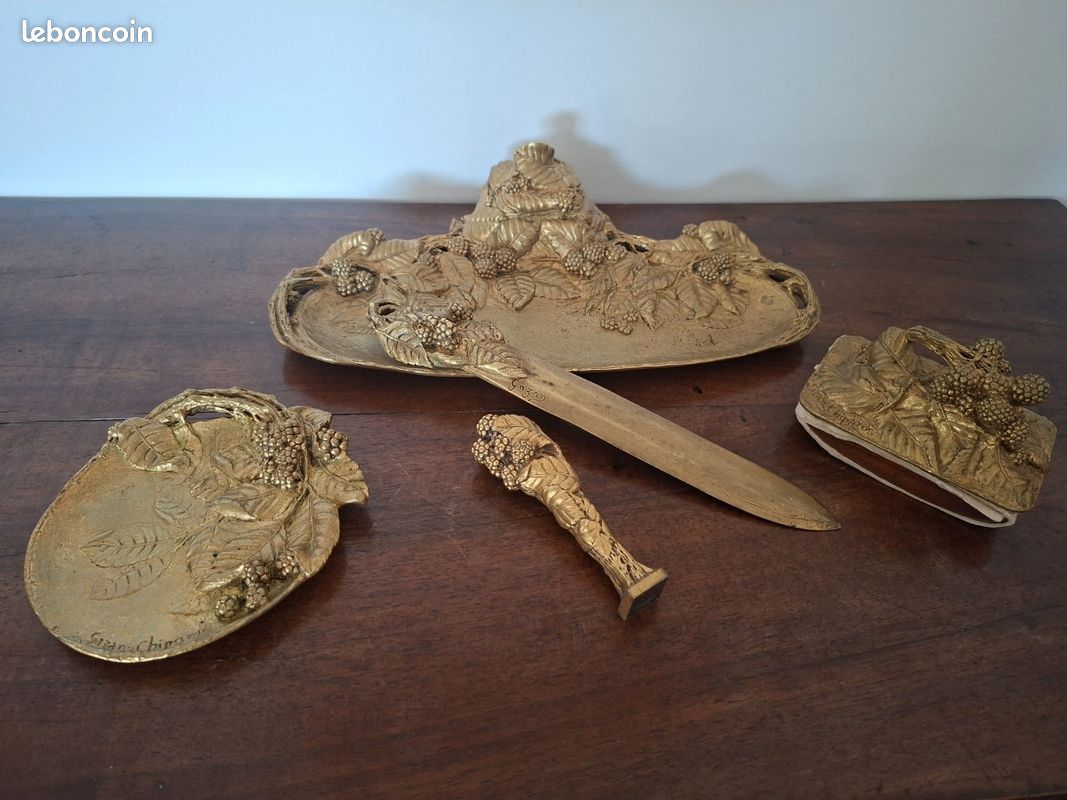 Nécessaire de bureau Art déco Gazan Chiparus signé (image 2)