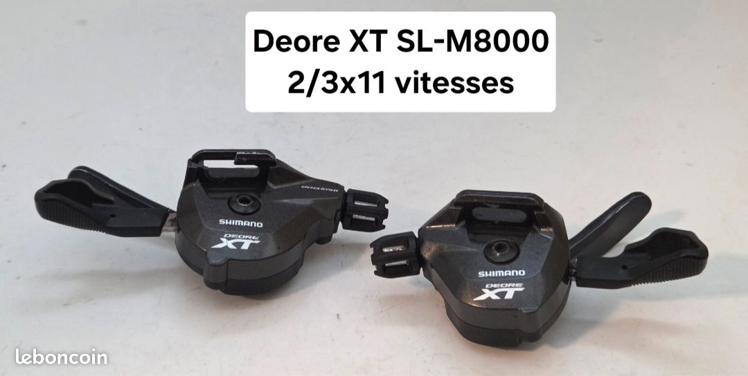 Shimano Deore XT SL-M8000 – Manettes 2/3×11 vitesses – I-Spec II (image 1)