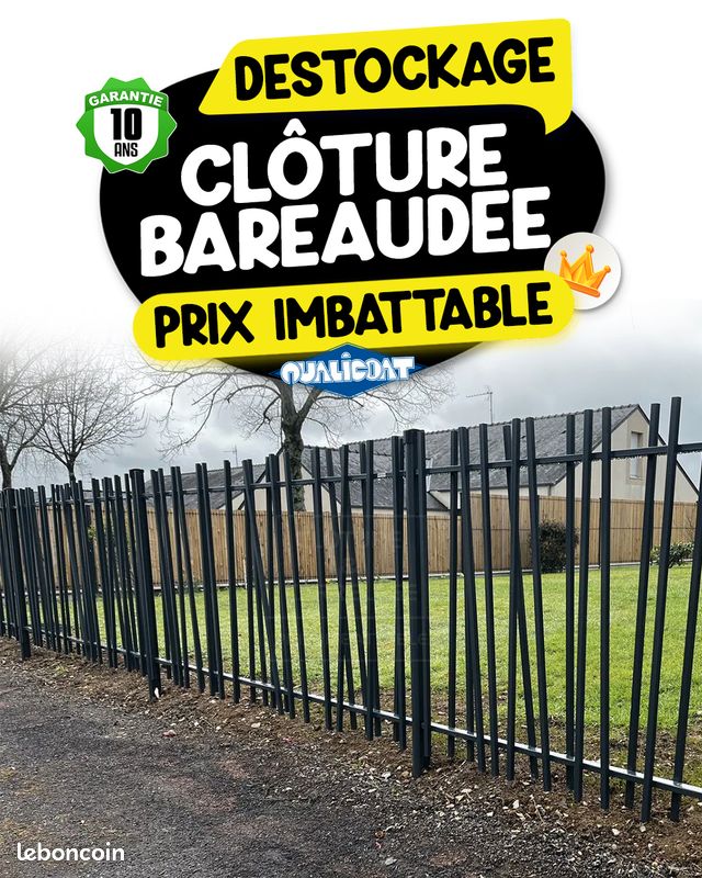 đż ClĂŽture BarreaudĂ©e ExtĂ©rieure Gris RAL7016 Prix Direct (image 4)