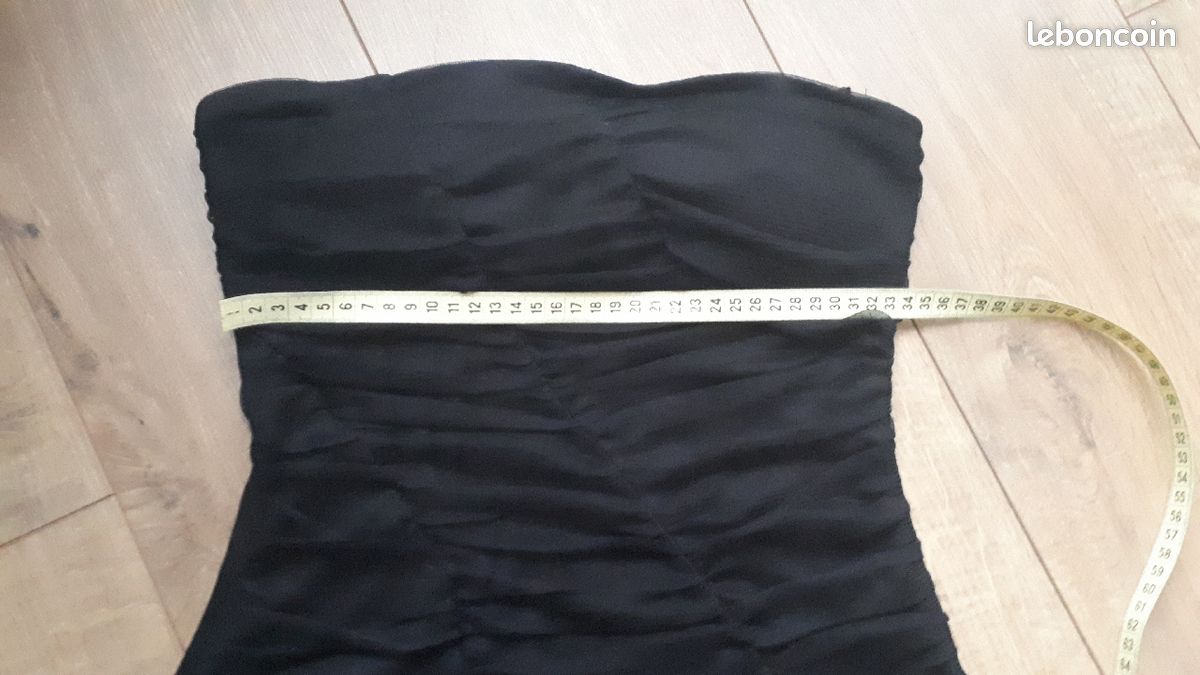 Robe bustier noire drapée Soirée taille 40 (image 5)