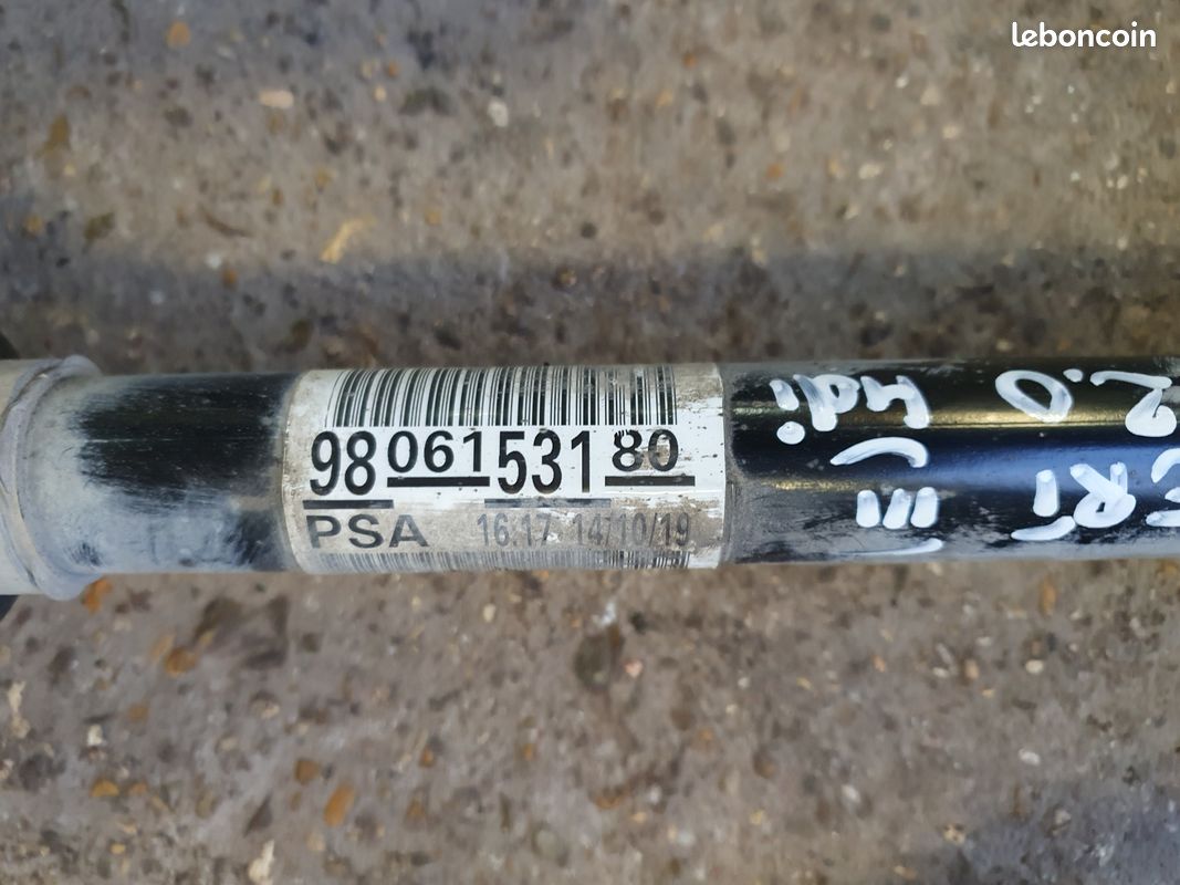 Cardan Peugeot Expert 3 Jumpy 2.0 hdi 122 cv 9806153180 9806153080 -  Équipement auto
