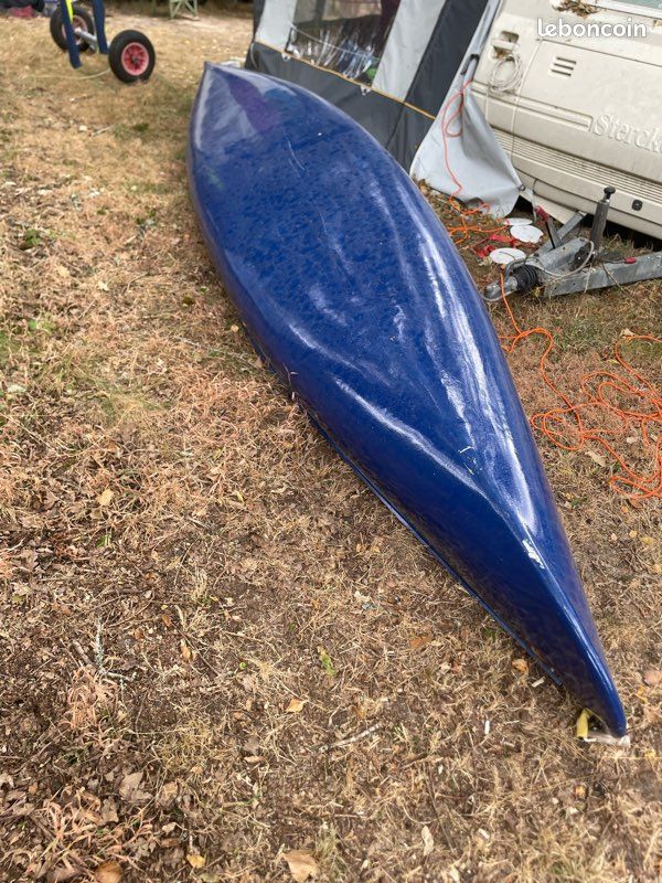 Canoë Bleu avec Chariot de Transport (image 3)