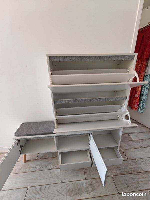 Meuble a chaussures avec banc (image 1)