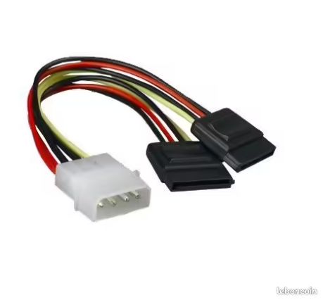 Câbles d'alimentation Molex vers SATA, câble répartiteur d'alimentation