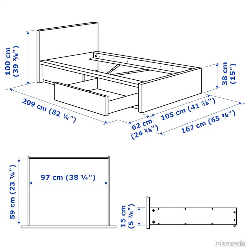 Lit Malm Ikea (image 2)