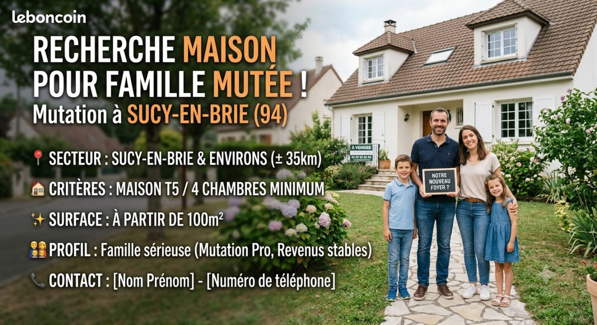 Maison 5 pièces 100 m² · à Pontault-Combault · 100 m² · 1 300 €/mois