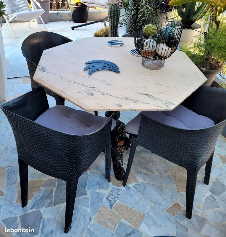 Ensemble de jardin table et chaises (image 1)