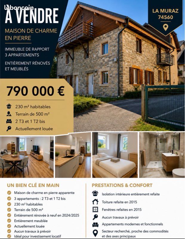 Maison 10 pièces 230 m² · à La Muraz · 230 m² · 790 000 €