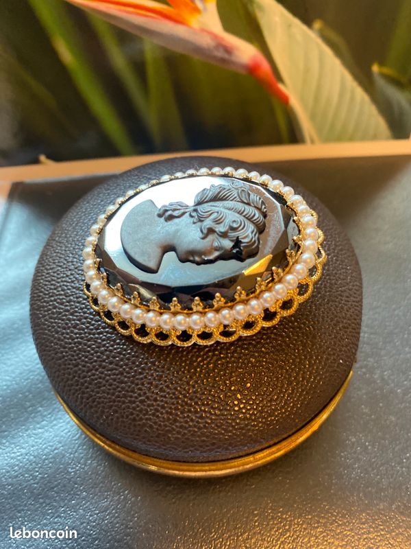 Très Jolie Broche Camée - Occasion (sans Marque) - Bijou Vintage