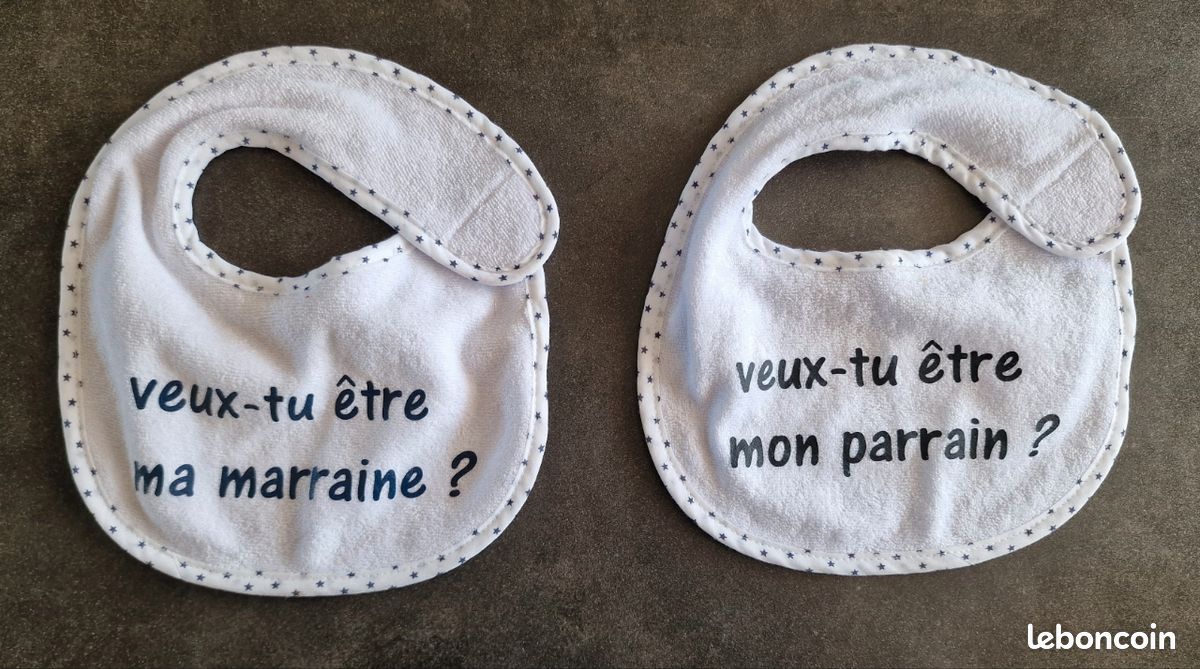 Bavettes Parrain Marraine (image 1)