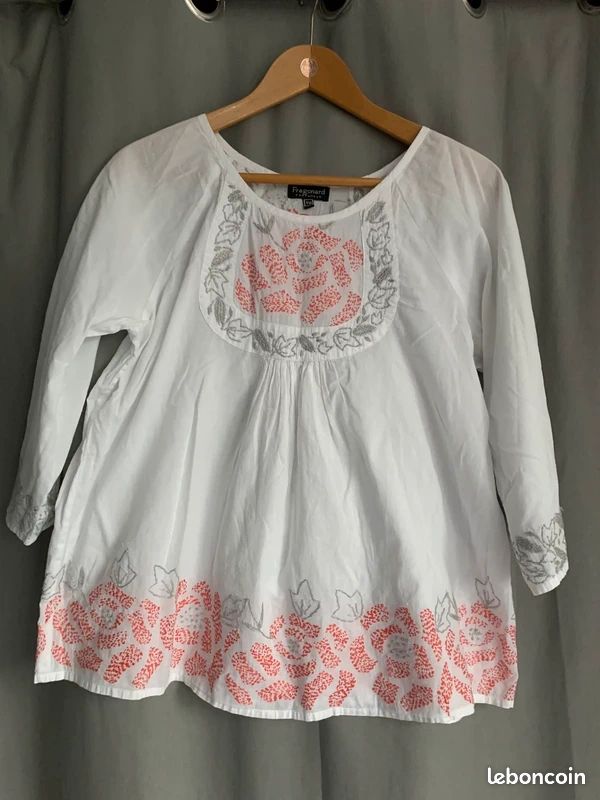 Blouse brodée Fragonard (image 1)
