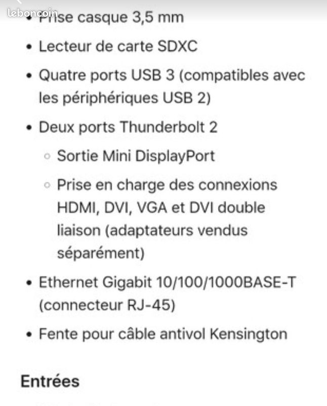 Ecran Imac 21.5 pouces de 2015 (image 7)