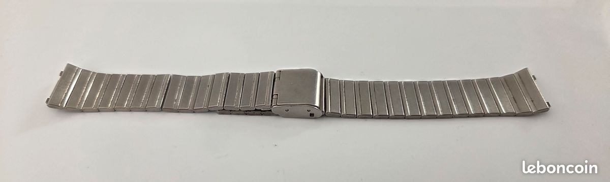 Bracelet montre ; ACIER ; ARGENTE ; MAT et BRILLANT ; 14 mm ; QUALITE +++/ 141/5