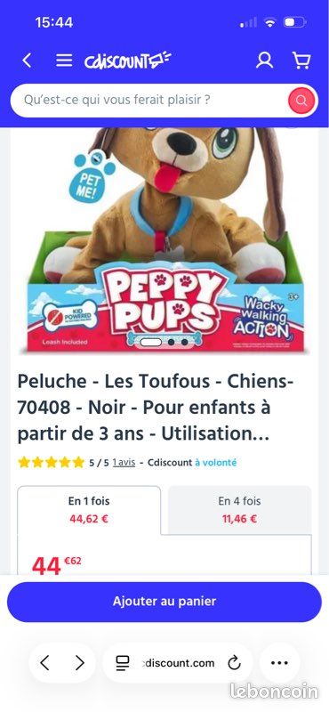 Peluche chien (image 3)