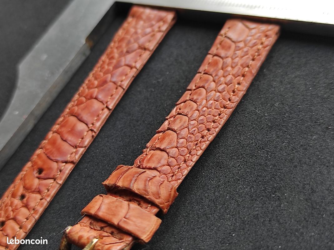 Bracelet montre cuir 14 mm patte de coq cuir de qualité texturé (image 1)